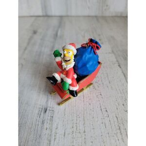 Fox Simpsons Homer Santa sleigh ornament Xmas